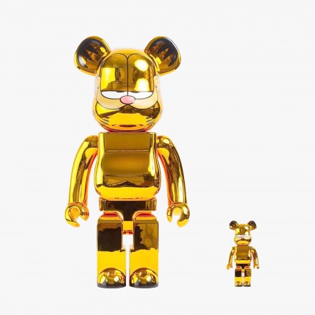 Medicom 100% + 400% Garfield Gold Chrome