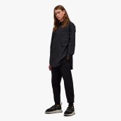 Y-3 Chest Logo Button-Down Long-sleeve Top