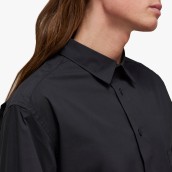 Y-3 Chest Logo Button-Down Long-sleeve Top