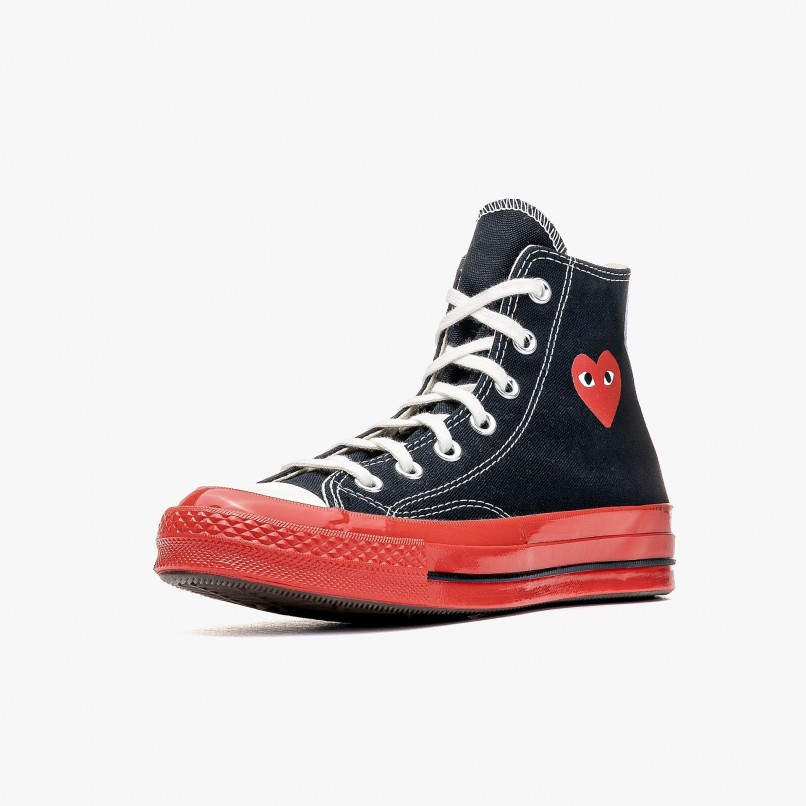 Comme des Garons PLAY x Converse Hi Top Red Sole