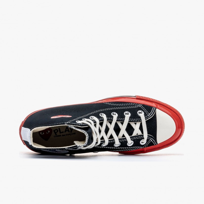 Comme des Garons PLAY x Converse Hi Top Red Sole