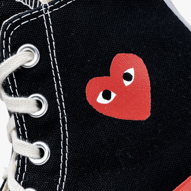 Comme des Garons PLAY x Converse Hi Top Red Sole