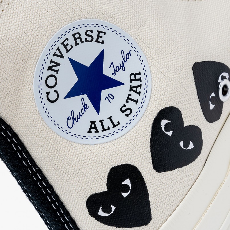 Comme des Garons PLAY x Converse Hi Top Multi Heart