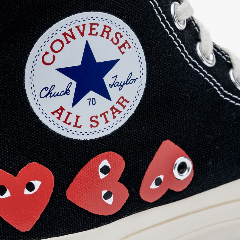 Comme des Garons PLAY x Converse Hi Top Multi Heart