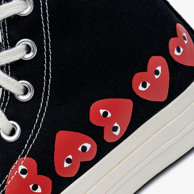 Comme des Garons PLAY x Converse Hi Top Multi Heart