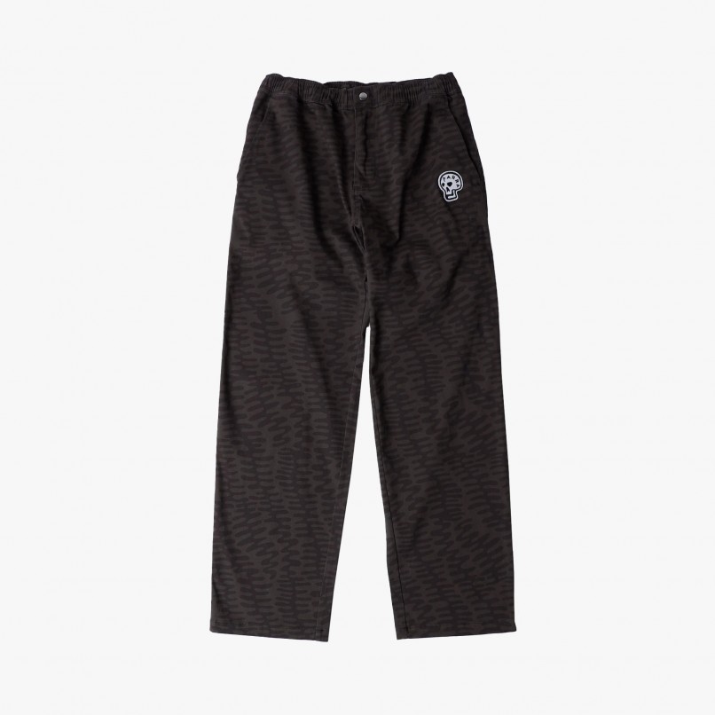 By Parra Stitched skull pants