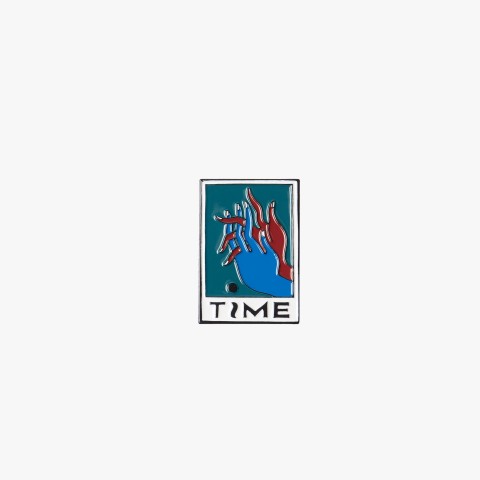 By Parra Hands Of Time Enamel Pin